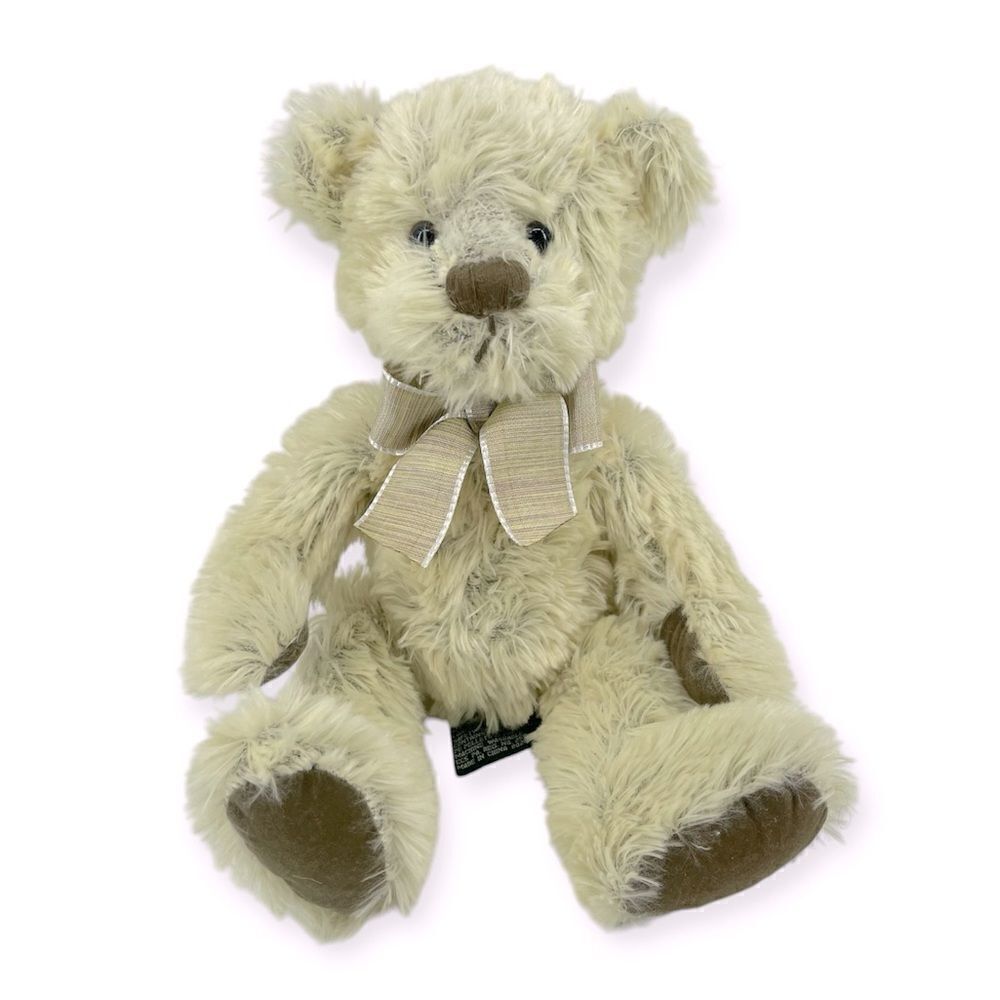 Vintage Russ Berrie & Co Burleigh 10” Plush Tan Brown Stuffed Teddy Bear #24019
